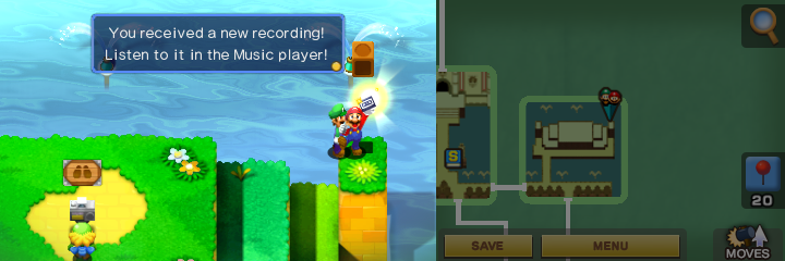 One of the Recordings in Mario & Luigi: Superstar Saga + Bowser's Minions.