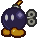 Battle idle animation of a Bob-omb from Paper Mario