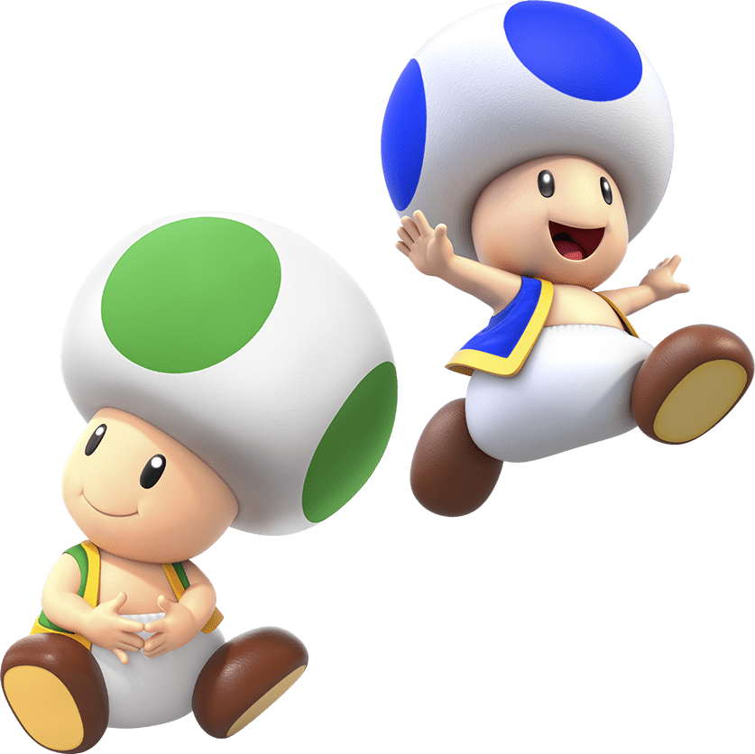 Filepn Green And Blue Toadspng Super Mario Wiki The Mario Encyclopedia 7139