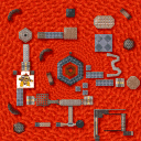 Map of Lethal Lava Land, ripped from the game