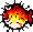 Sprite of a Loch Nestor about to explode in Super Mario World 2: Yoshi's Island