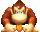 A sprite of Donkey Kong from Mario vs. Donkey Kong.