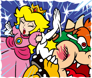 File:Peach Slapping Bowser - Super Mario Sticker.gif