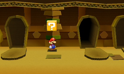 Eighth ? Block in Sandshifter Ruins of Paper Mario: Sticker Star.