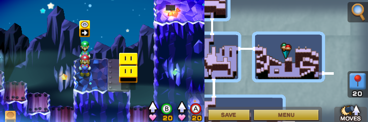 Seventh block in Stardust Fields of Mario & Luigi: Superstar Saga + Bowser's Minions.
