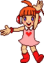 Sprite of Sal Out in the Mona Pizza souvenir in WarioWare: Touched!