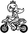 Stamp of Rosalina in her biker outfit, from Mario Kart 8.