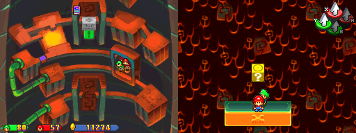 Twenty-seventh block in Thwomp Caverns of the Mario & Luigi: Partners in Time.