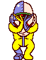 Dr. Crygor twisting his arms, from WarioWare: Touched!.