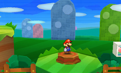 Second paperization spot in Warm Fuzzy Plains of Paper Mario: Sticker Star.