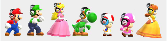 File:SMR - Mario and co wearing headphones.png