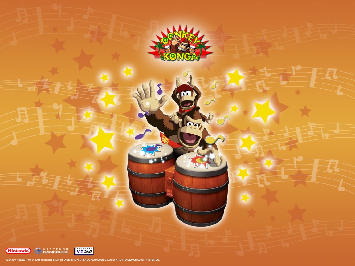 File:Donkey Konga Wallpaper.jpg - Super Mario Wiki, the Mario encyclopedia