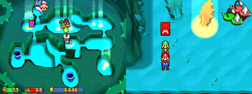 First block in Gritzy Caves of the Mario & Luigi: Partners in Time.