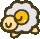 A Sleepy Sheep from Paper Mario: The Thousand-Year Door.