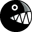 A sprite of a Shark Chomp from Yoshi's Island DS.