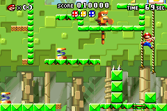 One Shot Blue, the third preloaded level in the unreleased North American e-Reader mode of Mario vs. Donkey Kong.