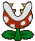 Sprite of a Piranha Plant from the Audience, facing the viewer, from Paper Mario: The Thousand-Year Door.