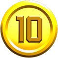 A 10-Coin in the New Super Mario Bros. U style