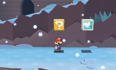 Last ? Block in Snow Rise of Paper Mario: Sticker Star.