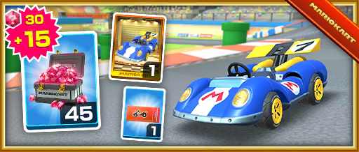 The Blue Seven Pack from the Ice Tour in Mario Kart Tour
