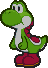 A Green Yoshi from Paper Mario.