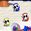 A group of Snow Guys in Yoshi's Story