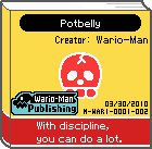 The shelf cover of one of Wario-Man's comics from WarioWare: D.I.Y. Showcase.