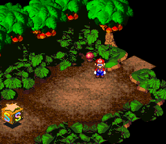 Last Mushroom/Amanita in Forest Maze of Super Mario RPG: Legend of the Seven Stars.