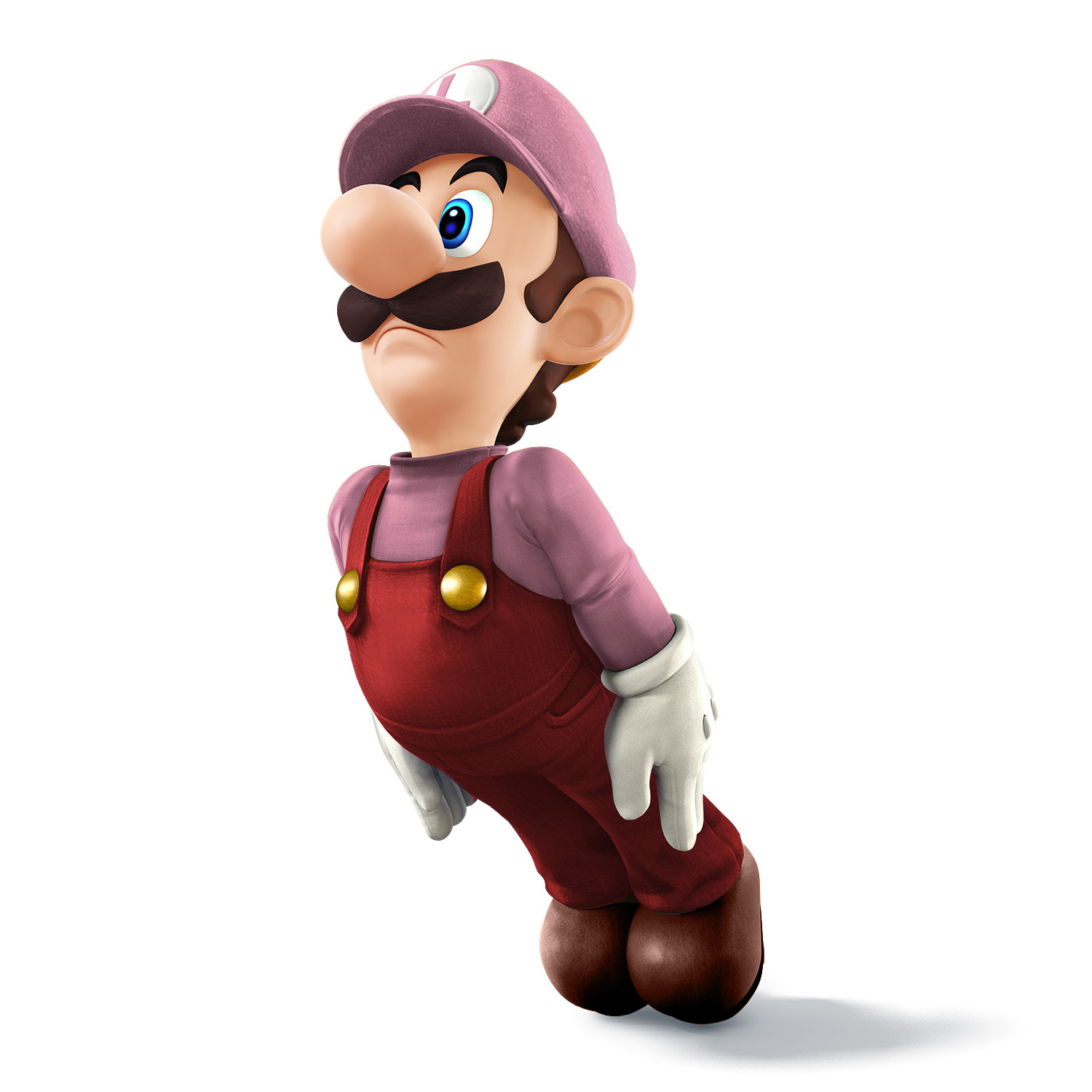 File:Luigi SSB4 Artwork - Pink.jpg - Super Mario Wiki, the Mario ...