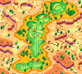 Hole 16 of the Star Dunes Course from Mario Golf: Advance Tour