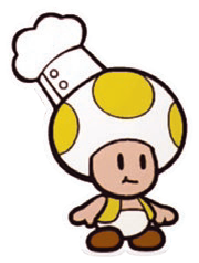 Artwork of Chef Kinopio from Paper Mario: The Origami King