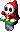 Battle idle animation of a Shyster from Super Mario RPG: Legend of the Seven Stars
