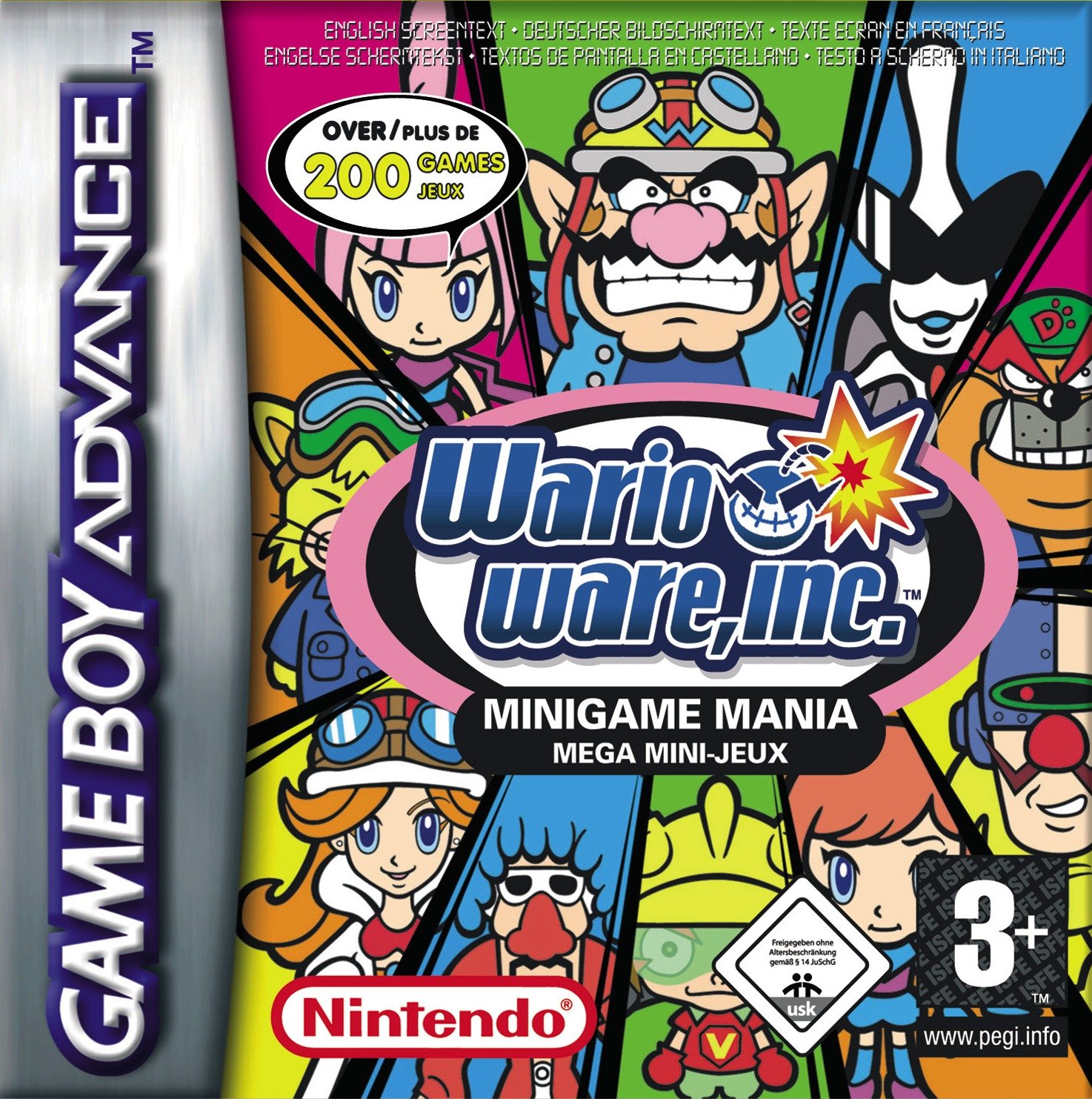 European box art of WarioWare, Inc.: Mega Microgame$!