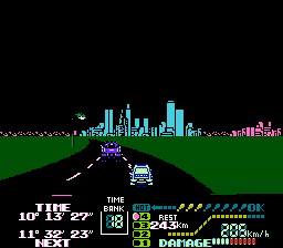 Screenshot of a segment of Course-1 from Famicom Grand Prix II: 3D Hot Rally