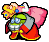 Fawful carrying Princess Peach in Mario & Luigi Bowser's Inside Story