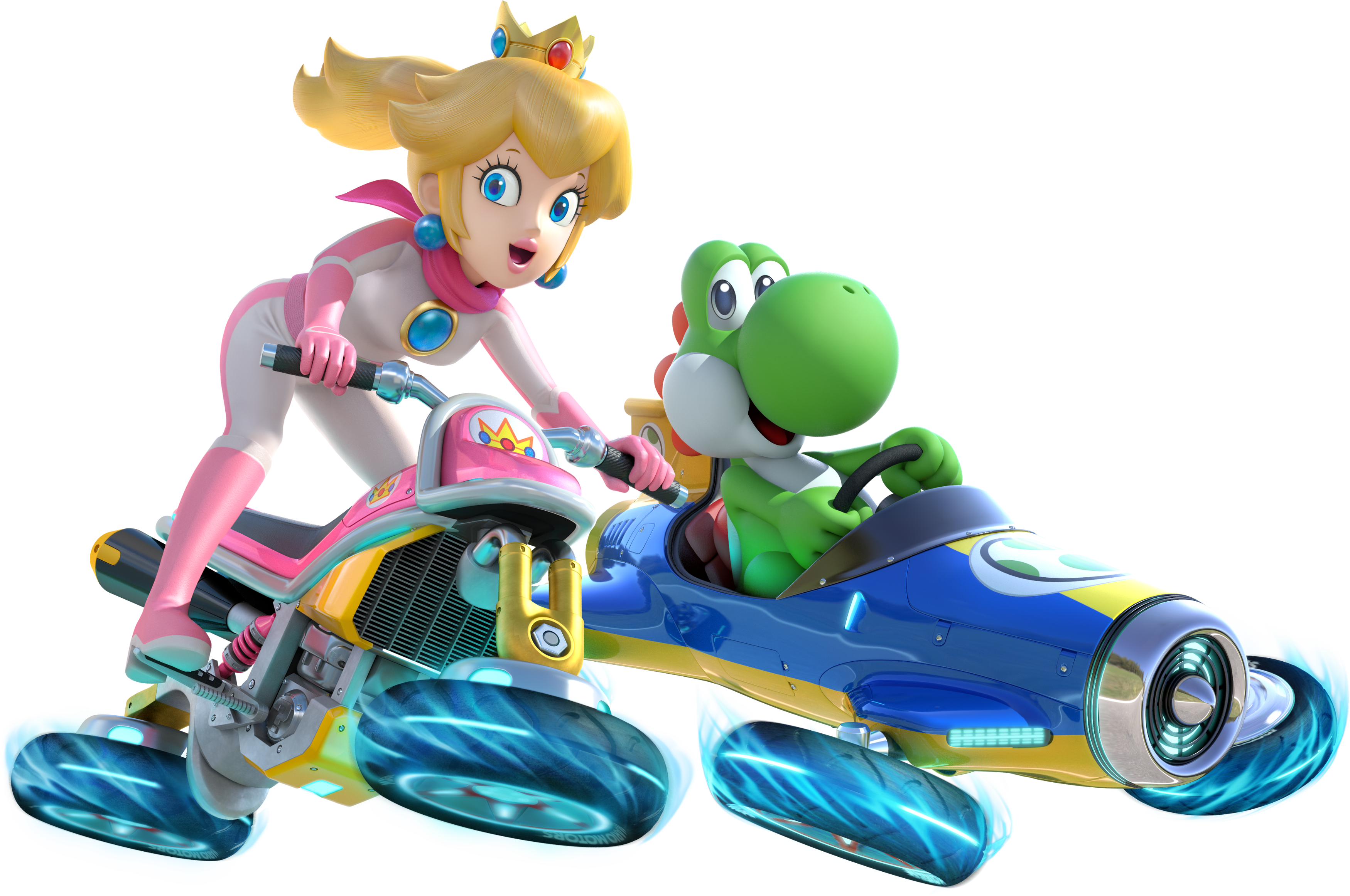 Peach and Yoshi