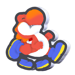 File:Standee Fluttering Red Yoshi.png