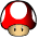 'Smiley' emoji image of a Super Mushroom used on social-networking website xat.com