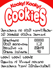Text from Kooky! Kooky! Cookies from Yoshi's Crafted World
