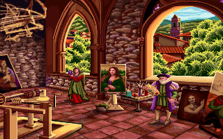 Leonardo da Vinci in the PC release of Mario's Time Machine