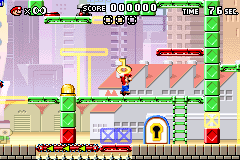 The Long Way, the second preloaded level in the unreleased North American e-Reader mode of Mario vs. Donkey Kong.