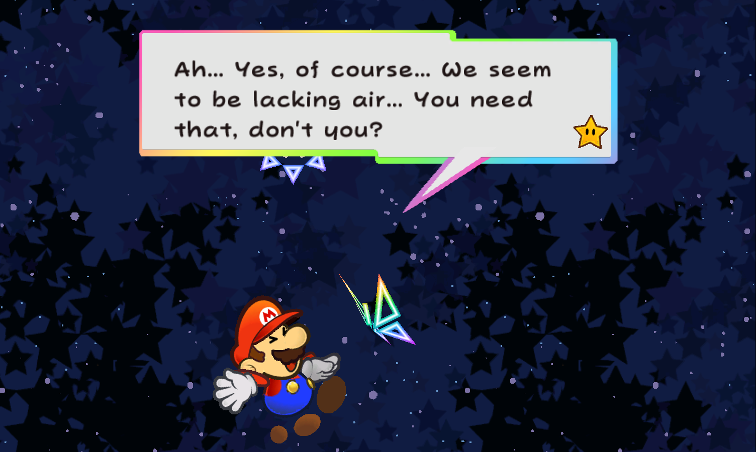 Super Paper Mario outer space screenshot