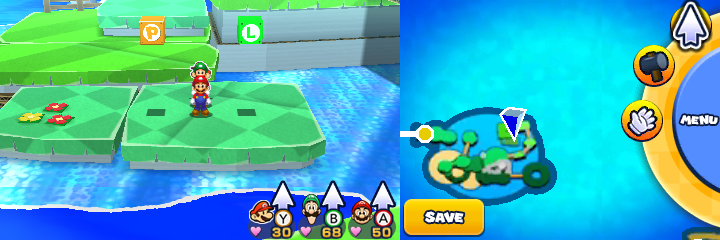 Blocks 36-37 in Twinsy Tropics of Mario & Luigi: Paper Jam.