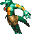 Sprite of a green Kaboing from Donkey Kong Country 2: Diddy's Kong Quest
