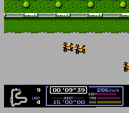Screenshot of Circuit-2 from Famicom Grand Prix: F1 Race