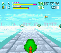 Screenshot of Float Castle I from Yoshi's Safari