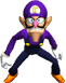 Waluigi's sprite at the end of Challenge Mode in Mario Superstar Baseball