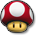 Sprite of a Super Mushroom, from Puzzle & Dragons: Super Mario Bros. Edition.