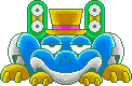 Morton Koopa Jr.'s robot during the first phase of his battle in Yoshi's Safari