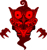 Sprite of Demon Head, from Virtual Boy Wario Land
